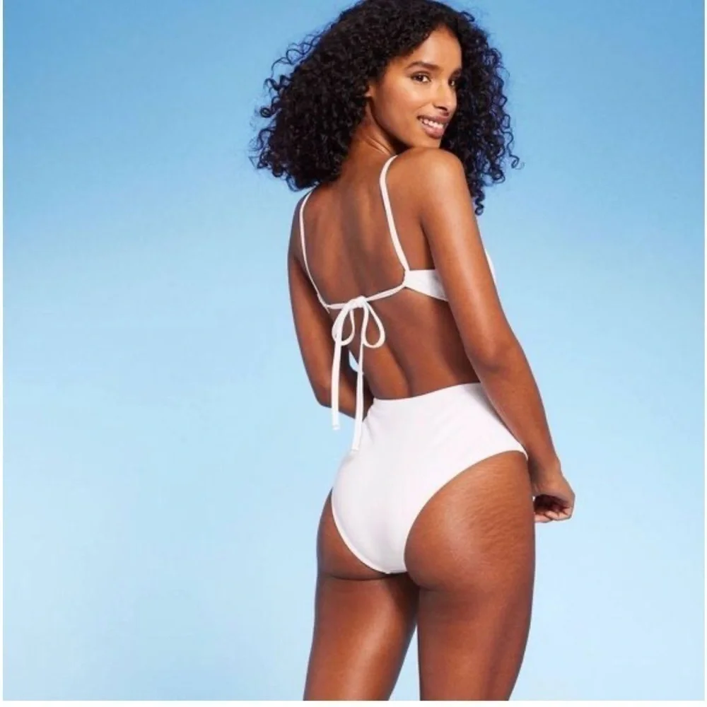 NWT Shade and Shore white monokini